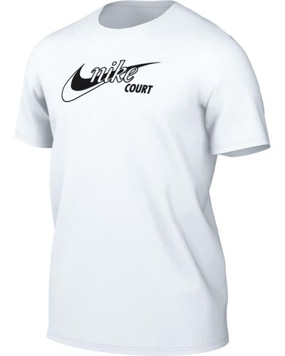 Nike M NKCT DF Tee Swoosh Tennis T-Shirt - Weiß