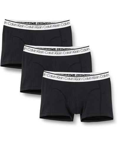 Calvin Klein Boxer Uomo 3 Pack 3 PK Low Rise Trunk Elasticizzati - Nero