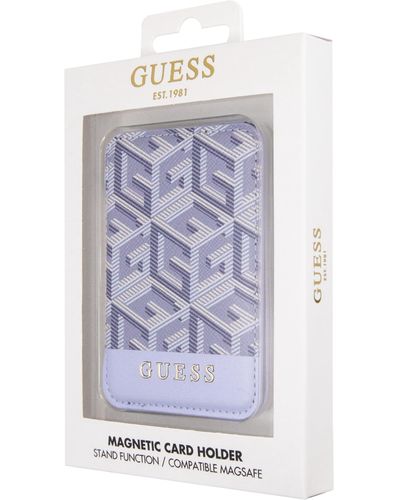 Guess Portafoglio Card Slot GUWMSHGCFSEB GCube Stripe Blu