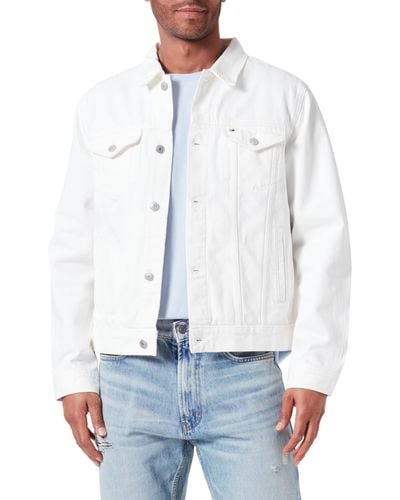 Tommy Hilfiger Jeansjacke Trucker Jacket aus Baumwolle - Weiß