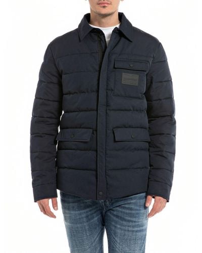Replay M8352 Quilted Jacket - Blue