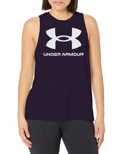 Under Armour Live Sportstyle Graphic Tank-BLK - XL - Lila