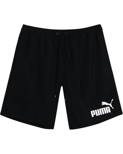 PUMA Quick Dry Swimsuit Trunks With Mesh Compression Liner - 8" Inseam - Black