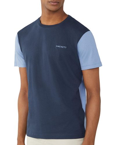 Hackett Hackett Heritage Multi Short Sleeve T-shirt Xl - Blue