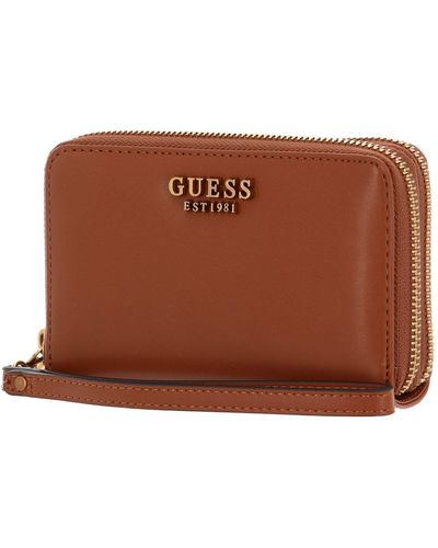 Guess Laurel Zip Around Wallet M Cognac - Braun