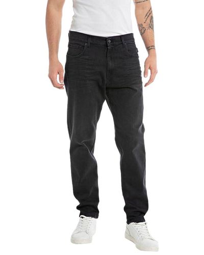 Replay Men's Jeans Made Of Comfort Denim - Black