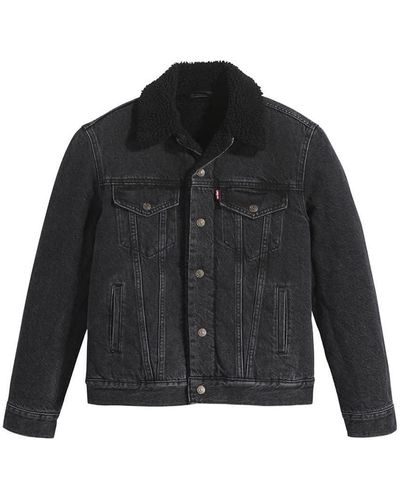 Levi's Plus Size 90s Sherpa Trucker Jacket - Black