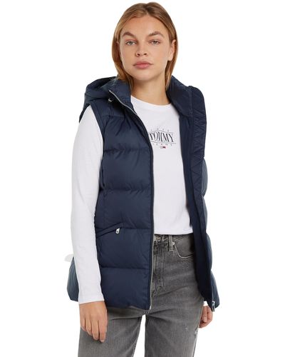 Tommy Hilfiger Mujer Chaleco Recycled Down Chaleco acolchado - Azul