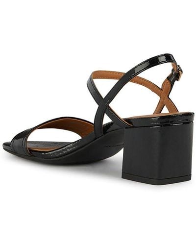 Geox D New Eraklia 50 Heeled Sandal - Black