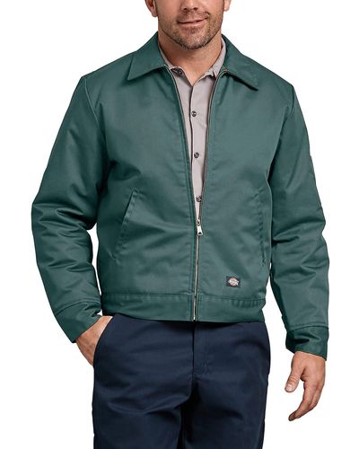 Dickies Insulated Eisenhower Front-zip Jacket,lincoln Green,large/regular,lincoln Green,large/regular