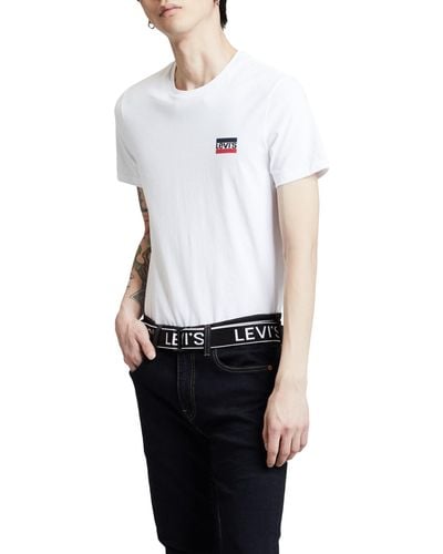 Levi's 2pk Crewneck Graphic T-Shirt - Bianco