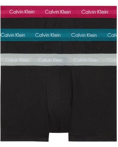 Calvin Klein Pantaloncini Boxer Confezione da 3 Uomo Low Rise Trunks Cotone Elasticizzato - Nero