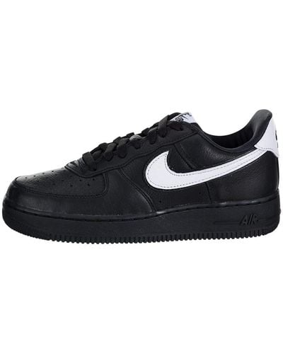 Nike Air Force 1 Low Retro Qs Mens Fashion Trainers In Black White - 7.5 Uk
