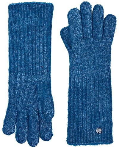 Esprit Strickhandschuhe mit bunten Sprenkeln - Blau