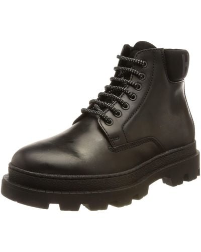 HUGO S Graham Boots Flat Ankle Black 12