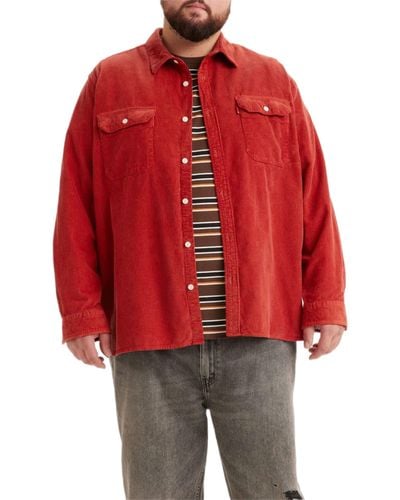 Levi's Big And Tall Jackson Worker Shirt - Red