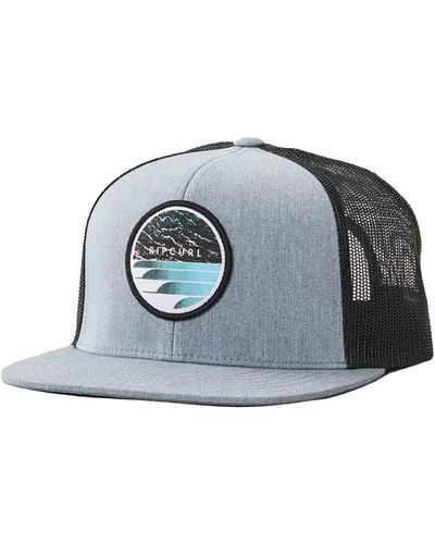 Rip Curl Icons Trucker Hat Mesh Back Cap Snapback für Verstellbar - Blau