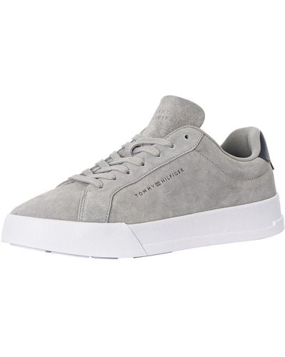 Tommy Hilfiger Court Better Suede Trainers - Grey