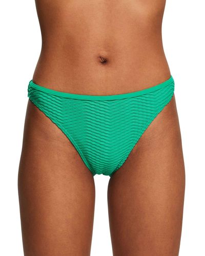 Esprit Recycelt: Strukturierte Bikinihose - Grün