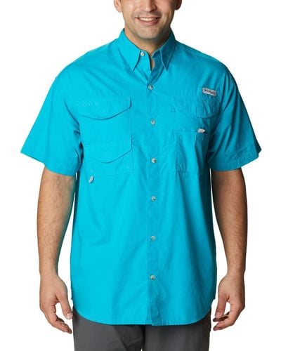Columbia Bonehead Short Sleeve Shirt Hiking - Blue