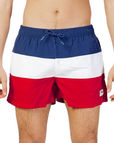 Fila STENDAL Blocked Beach Shorts Costume a Pantaloncino - Rosso