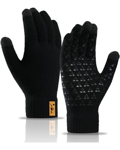 HIKARO Knitted Gloves - Black