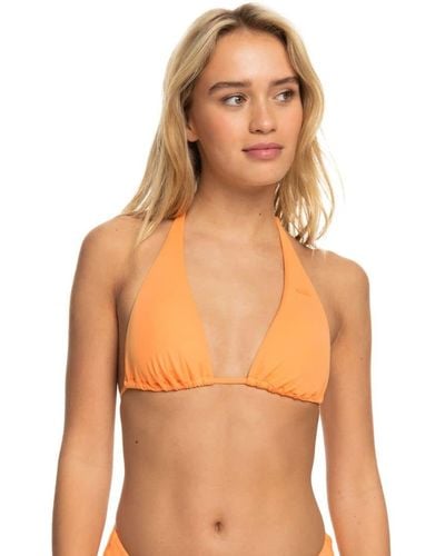 Roxy Solid Beach Classics Elongated Bikini Top - Orange