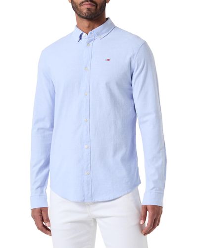 Tommy Hilfiger TJM Slim Stretch Oxford Shirt DM0DM09594 Langarmhemden/Gewebte Oberteile - Blau