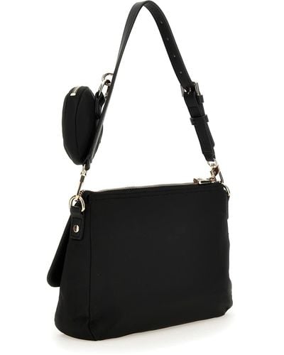 Guess ECO GEMMA TOP ZIP SHLDER BAG - Noir