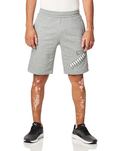 PUMA Shorts mit großem Logo - Grau