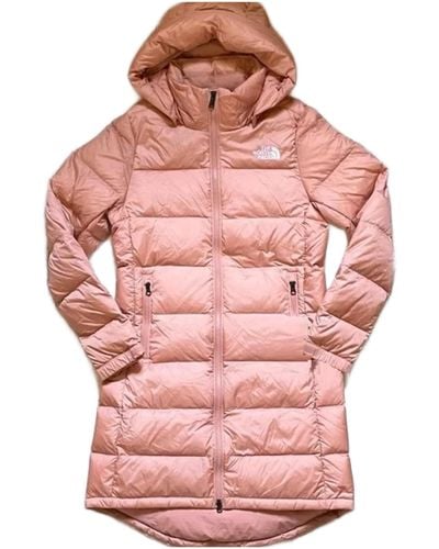 The North Face Metro Iii Parka Down Winter Long Hooded Puffer Jacket - Pink