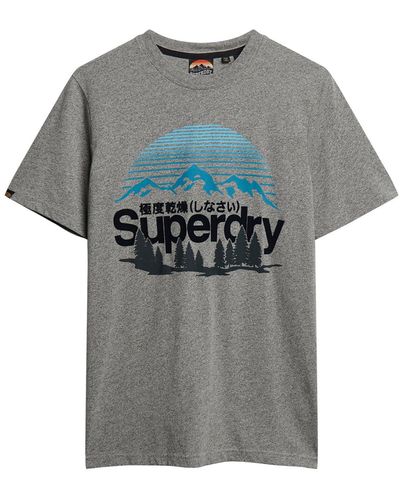 Superdry Cl Outdoors Graphic Tee T-shirt - Grey