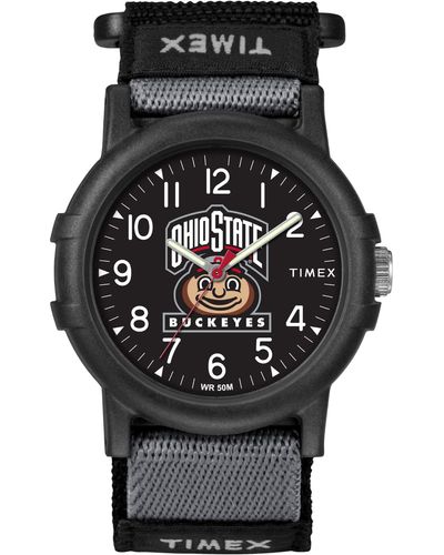 Timex Collegiate Recruit 38mm Watch – Ohio State Buckeyes With Black Fabric