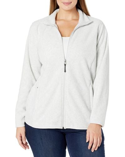 Amazon Essentials Classic-fit Long-sleeved Full Zip Polar Soft Fleece Jacket - White