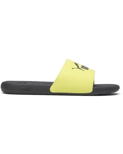 PUMA Mens Cool Cat 2.0 Slide Athletic Sandals Casual - Green, Green, 8 Uk - Yellow