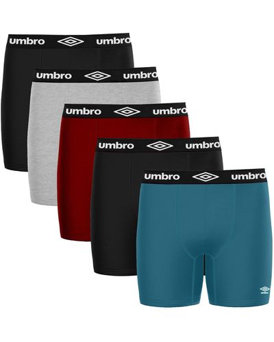 Umbro Performance 's Boxer Brief – 5 Pc - Red