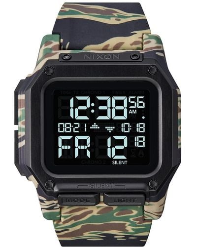 Nixon Digital Quarz Uhr mit Polyurethan Armband A1180-2351-00 - Mehrfarbig