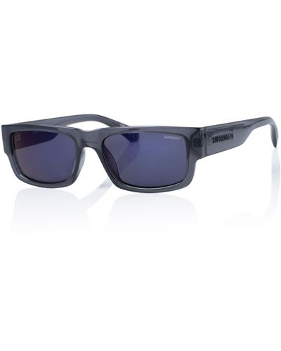 Superdry Sds 5005 Sunglasses 108 Grey Crystal/smoke Witht Blue Flash Mirror