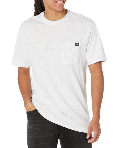 Dickies Herren Kurzarm-T-Shirt mit Tasche, groß - Weiß