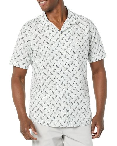 Amazon Essentials Standard-fit Vacation Shirt - White