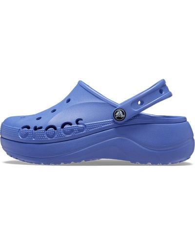 Crocs™ Baya Platform Clog Lapis Size 6 Uk - Blue
