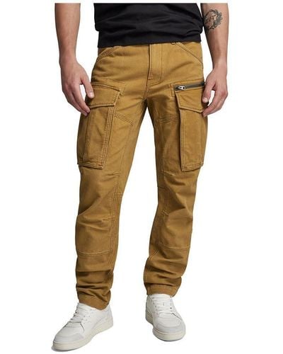 G-Star RAW Pantalones Rovic Zip 3D Regular Tapered Para Hombre - Marrón