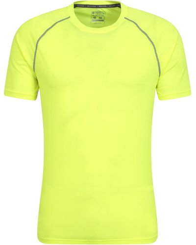 Mountain Warehouse Aero Ii Mens Short Sleeve Top - T-shirt, Lightweight Tee Shirt, Breathable Top - For Gym, Sports, Outdoor - Yellow