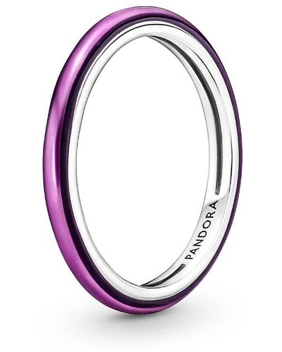 PANDORA Me Shocking Purple Ring Maat 58 Van Sterling Zilver Met Email - Paars