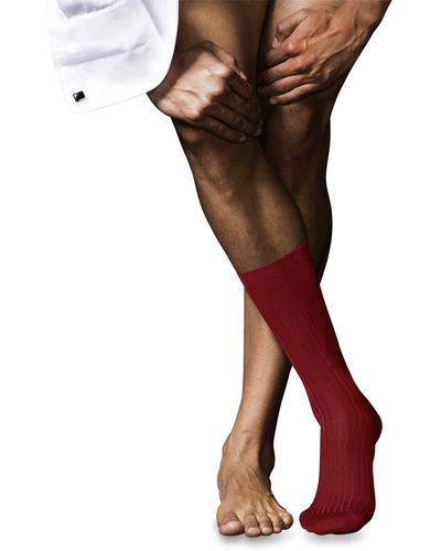 FALKE Socken No. 10 M SO Pure Fil d ́Écosse Baumwolle einfarbig 1 Paar - Rot