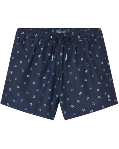 Springfield Reconsider Shorts Essential Turtle Print Quicky Dry Bañador para Hombre - Azul