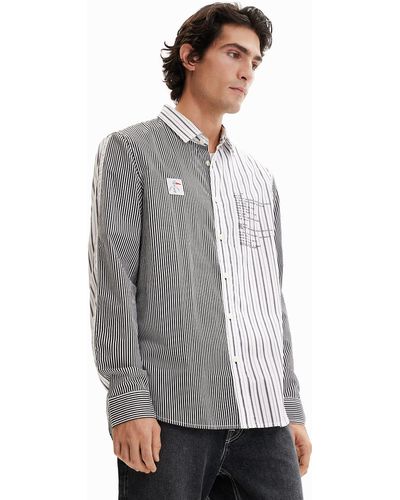 Desigual Cam_basilio 1000 Blanco T-shirt - Grey