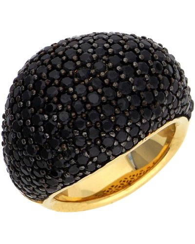 Esprit Glamour -Ring ES-NYXIA-BLACK GOLD teilvergoldet Spinell schwarz Gr. 57 - Mehrfarbig
