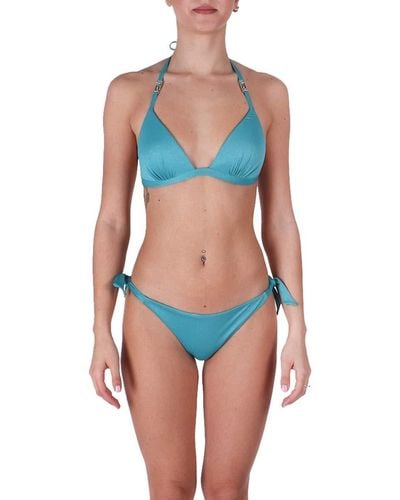 Liu Jo Liu Jo Bikini triangolo in lurex Donna VA1007J6173 - Verde, 2B - Blu