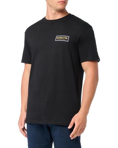 Quiksilver Surf Sign Short Sleeve Tee Shirt T - Black